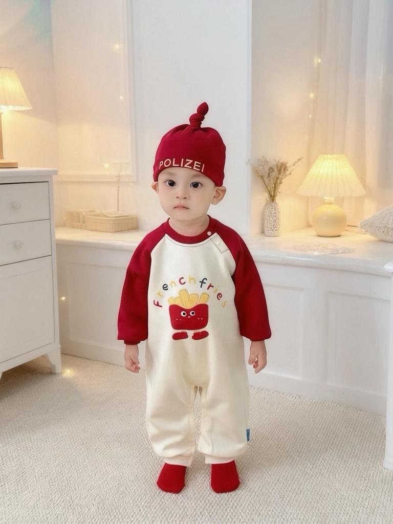 Hundred-Day Photo Family Outfits: Mother-Son, Mother-Daughter, Family of Four, Autumn-Winter Street Style Cartoon Sweatshirts