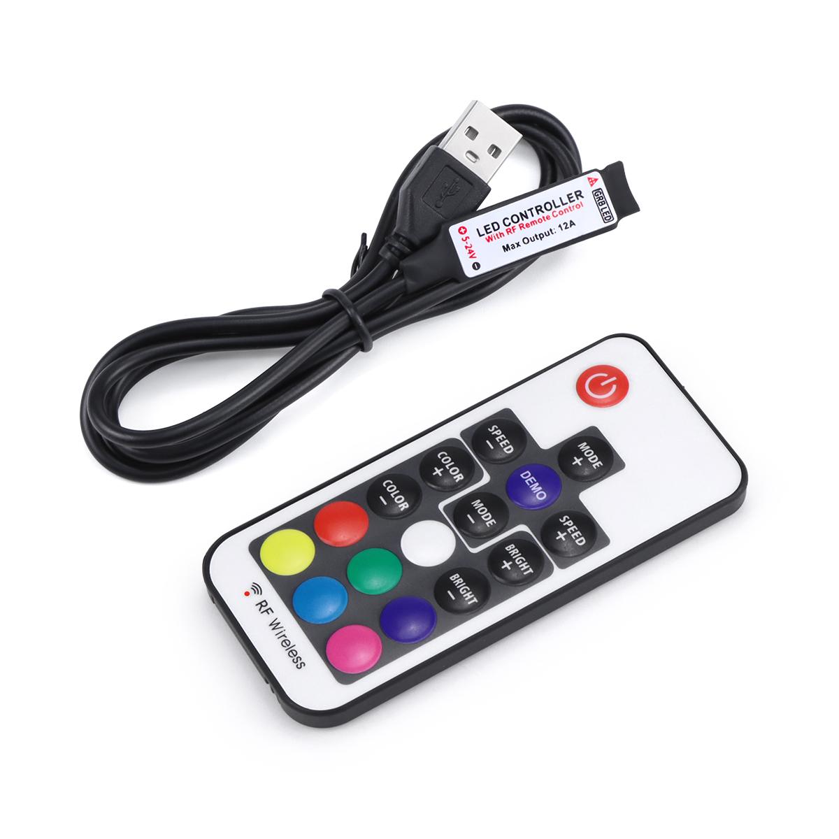 

USB 5V LED RGB контроллер 11 кнопок беспроводной РЧ пульт для 5050 2835 RGB неоновых светодиодных лент
