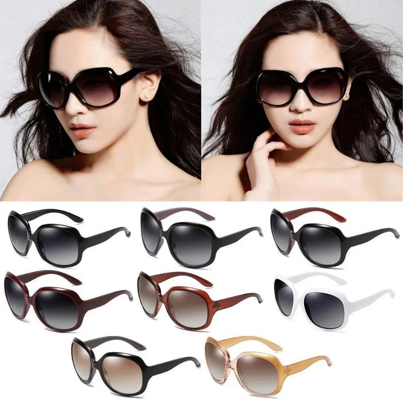 New Vintage Sunglasses for Women Men Oversized Square Frame UV400 Protection Elliptical Eyewear Gafas De Sol