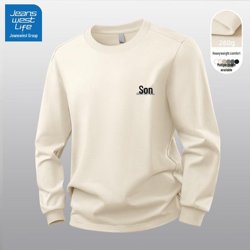 JEANSWEST LIFE Men's 2025 Heavyweight Loose Fit Long Sleeve T-shirt