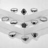 Silver Retro Punk Boho Ring Set 12