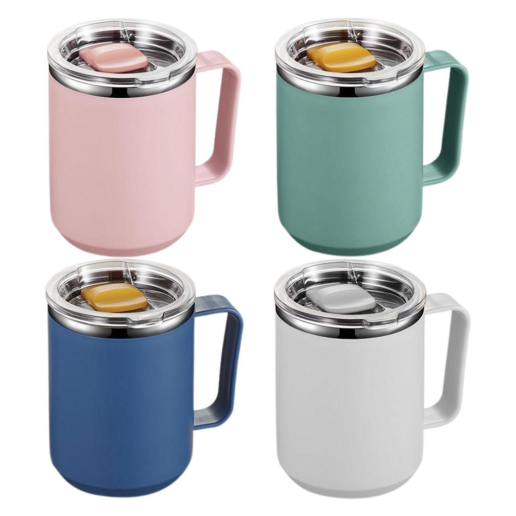 450ml Stainless Steel Mugs Insulated Coffee Mug With Handle And Lid Double Wall Vacuum Travel Mug For Office Outdoor Thermos cup