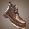 Stylish Leather Men's Ankle Boots Comfortable High Top Shoes for Man Winter Autumn Motorcycle Boots Retro Sneakers Outdoor Botas