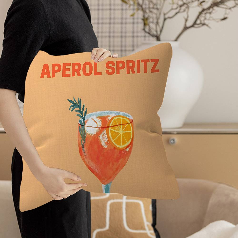 

Juice Mojito Aperol S-Spritz Cushion Cover Pillow Cover Decor Pillowcase Printed Cushion Case For Couch 12x12Inch