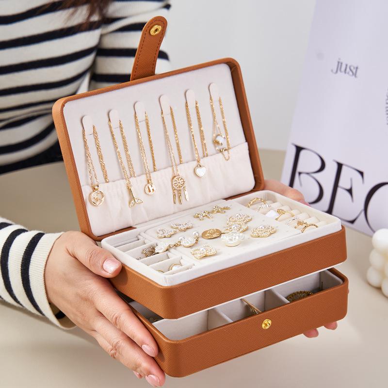 Creative Multi-Layer PU Leather Jewelry Storage Organizer