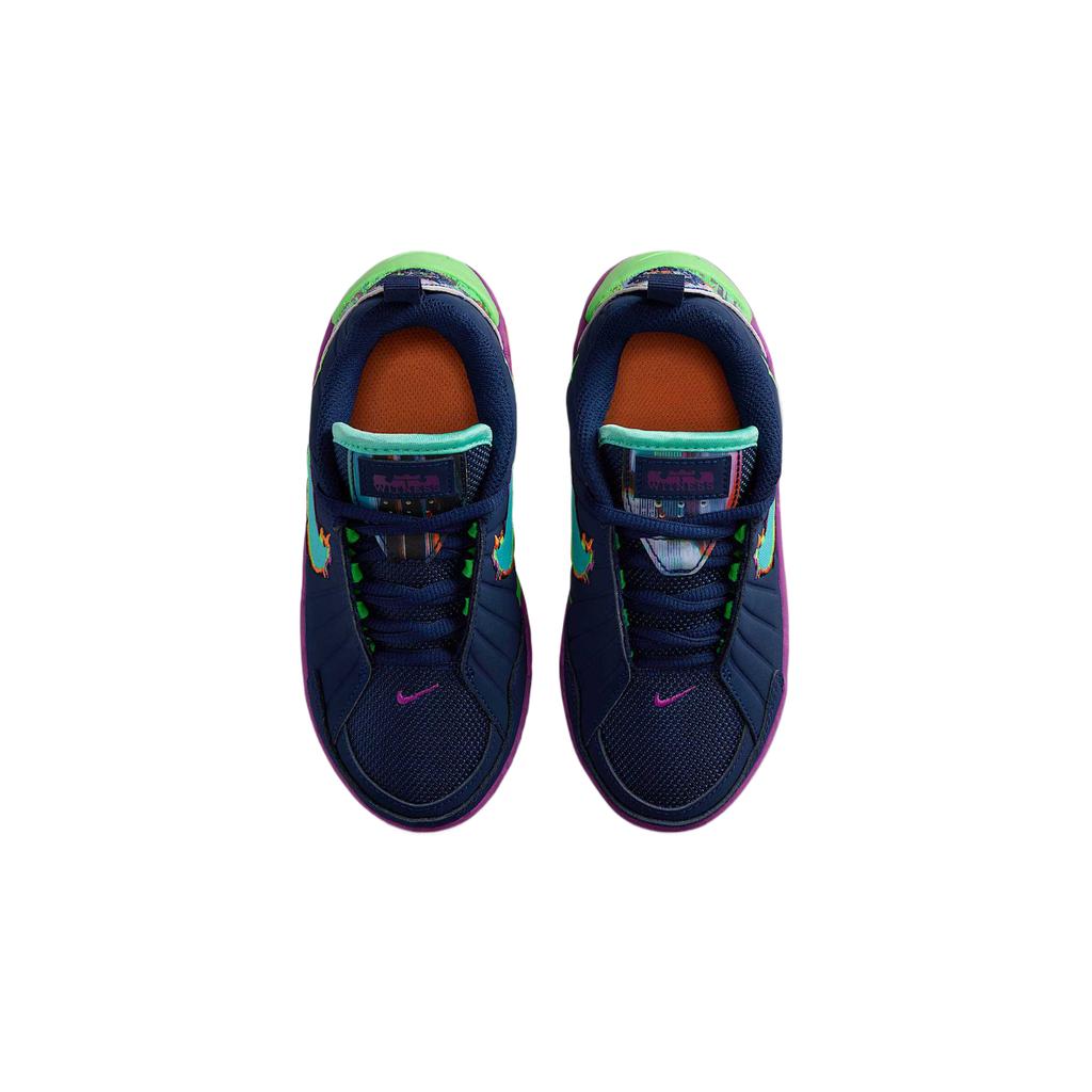 Nike LeBron Witness 9 PS Blue Void/Vivid Purple/Green Strike/Bleached Turquoise Kinder-Sneaker HV2268400