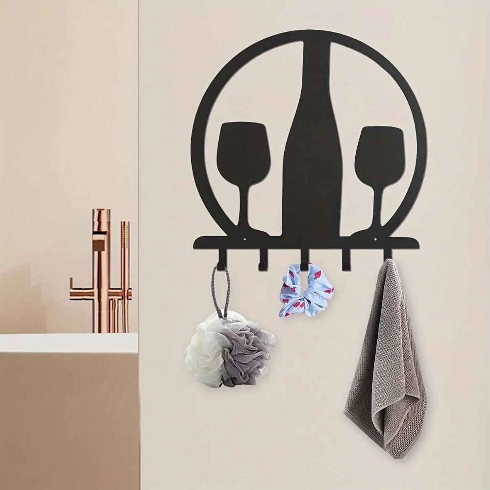 Metal Silhouette Key Hooks - Living Room Wall Decor and Wall-Mounted Holder. Versatile for Keys, Towels, Stylish Decorative Hook