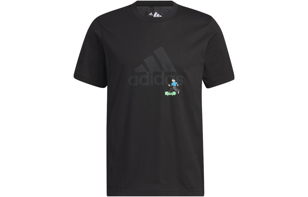 Adidas X SEEBIN Collaboration SS23 T Shirts Men's Black Crew Neck Moderate Straight Fit IA8155