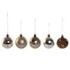 Multicoloured Christmas Baubles - Home ESPRIT - Bronze - Polyethylene - 16x16x26 Cm - 25 Pieces