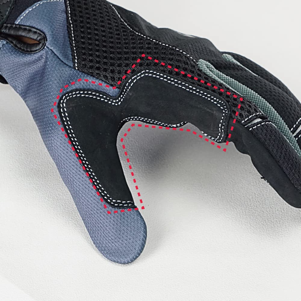 Motorcycle Riding Mesh Speed Size ROUGH&ROAD Gloves, Red, M, RR8421SPD-RD2