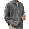 Nuevas Camisas de Pana para Hombre Manga Larga Casual Holgadas Gruesas para Otoño Invierno Streetwear