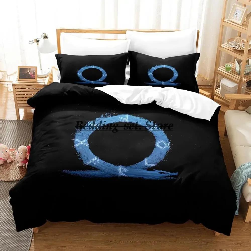 God Of War Bedding Set Single Twin Full Queen King Size Bed Set Aldult Kid Bedroom Duvetcover Sets Anime Bed Sheet Set