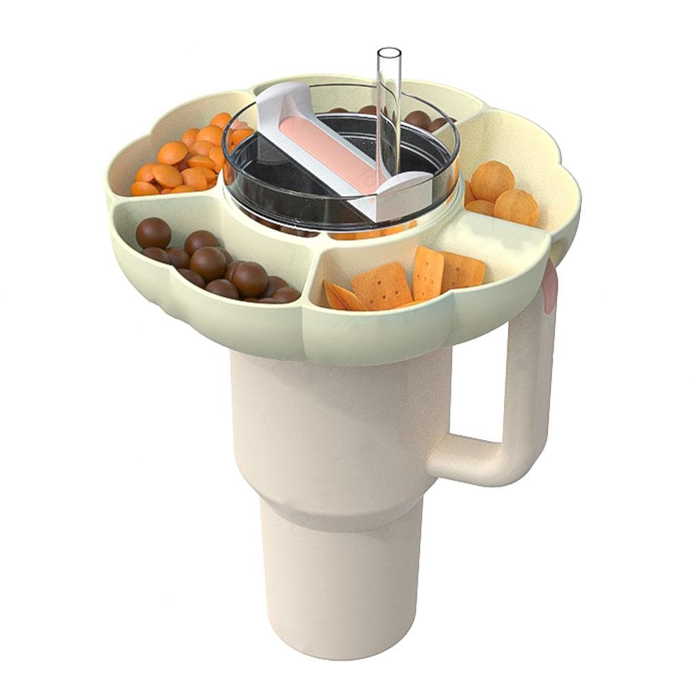 Silicone Snack Tray For 40 Oz Tumbler With Handle Cup Accessories Suitable For Parties Movies Shopping Driving