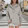 Women's Fashion Casual Solid Color Hoodie Long Sleeve Hoodie