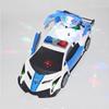 Electric Rotating Police Car Toy with Sound, Light, and Deforming Stunt Features