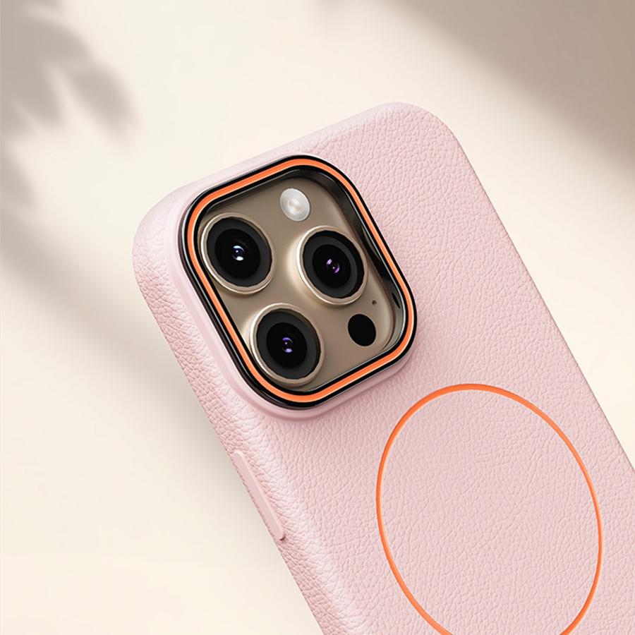 Magnetický ultratenký PU kožený kryt na telefon s texturou liči pro iPhone 16/15/14/13/12/11 Pro Max 16 Plus Kompatibilní s bezdrátovým nabíjením Tenký kryt na telefon