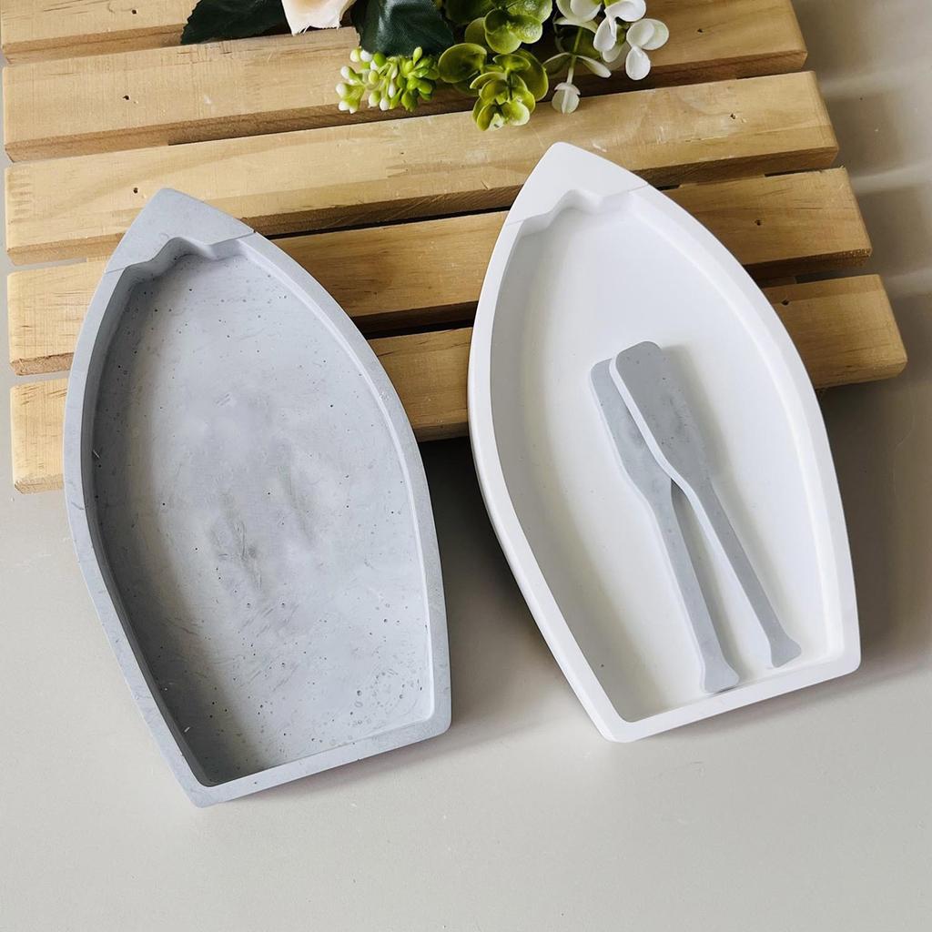 Silicone Boat Storage Tray Mold Heat Resistant Fruit Plate Mould Jewelry Making Tool for Home Decoration Enthusiasts