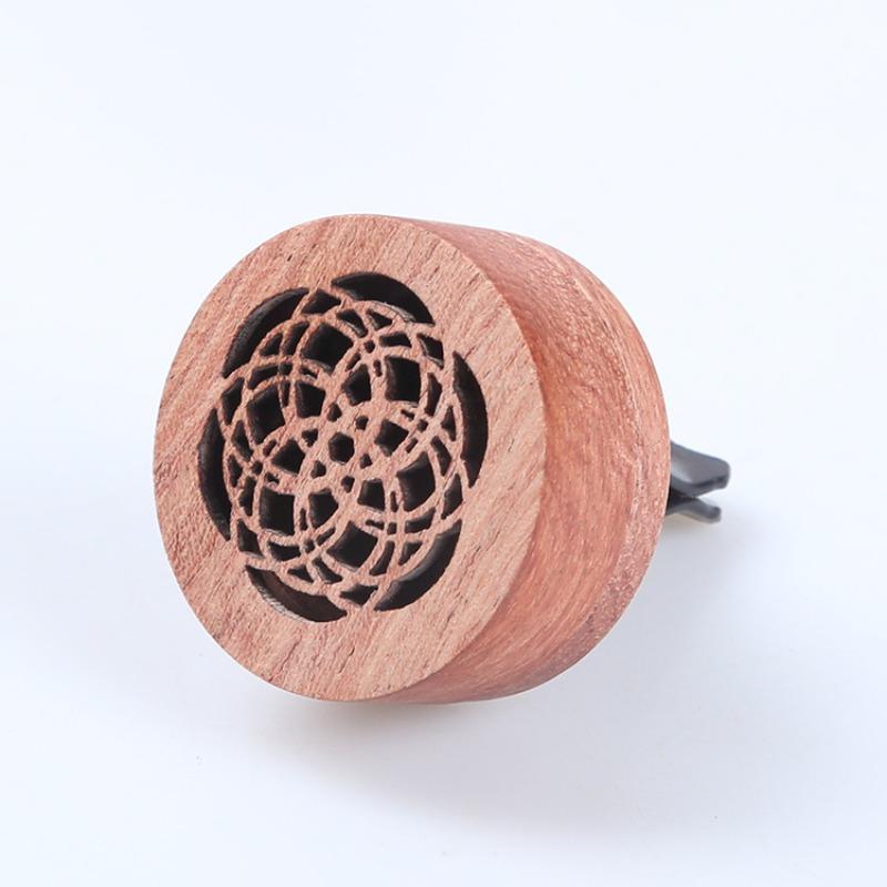 Wooden Car Air Freshener Vent Clip For Car Auto Interior Decor Aromatherapy Essential Oil Diffuser