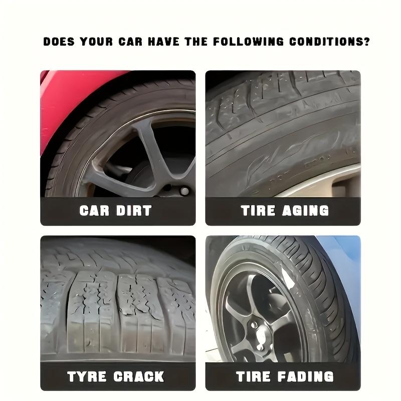 Sada na černění a leštění pneumatik, lešticí pasta na pneumatiky, multifunkční pasta na renovaci plastů, vhodná na pneumatiky, interiér atd.