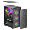 Boîtier - mc-mag - mc-mag noir - verre trempé - 3 ventilateurs rgb - refroidissement liquide 360 mm