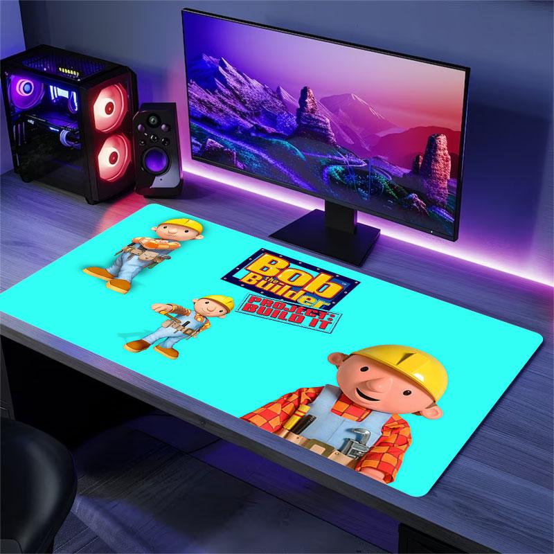 Bob the Builder Mouse Pad, Large Gaming Desk Mat, Non-slip XXL Mousepad for Laptop & Tablet, Mini PC Playmat with Stitched Edges