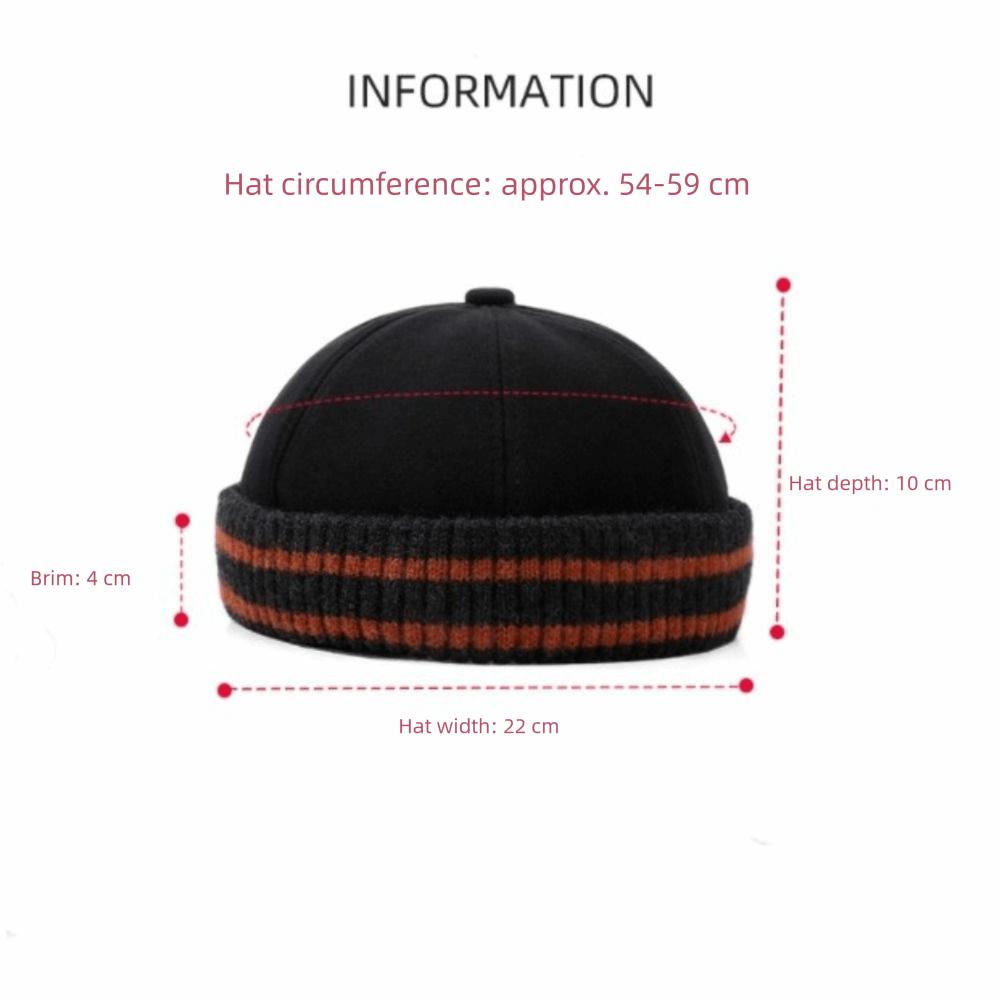 Brimless Beanie Cap Keep Warm Knit Hat Fashion Bucket Hat  Winter