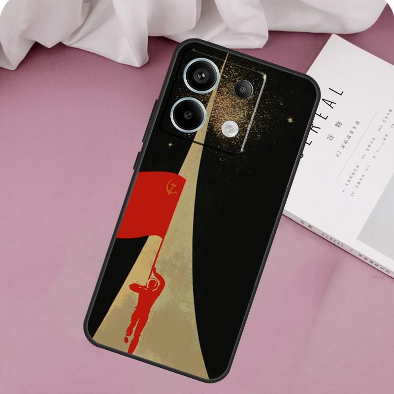 Red Soviet Union USSR Flag Case For Redmi Note 13 Pro Plus 9 10 11 12 Pro 10S 11S 12S Redmi 12 9C 10C 12C 13C Cover