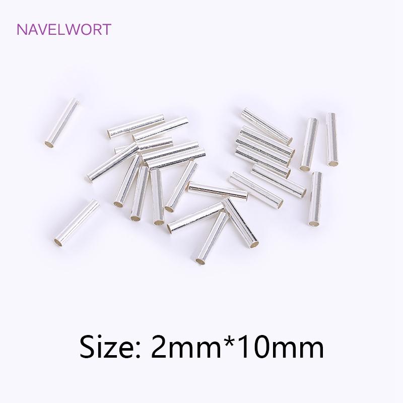 2*10mm Brass Smooth Tube Beads 18K Gold Plated Tube Beads Spacer Beads For Jewelry Making, DIY Jewelry Material Wholesale