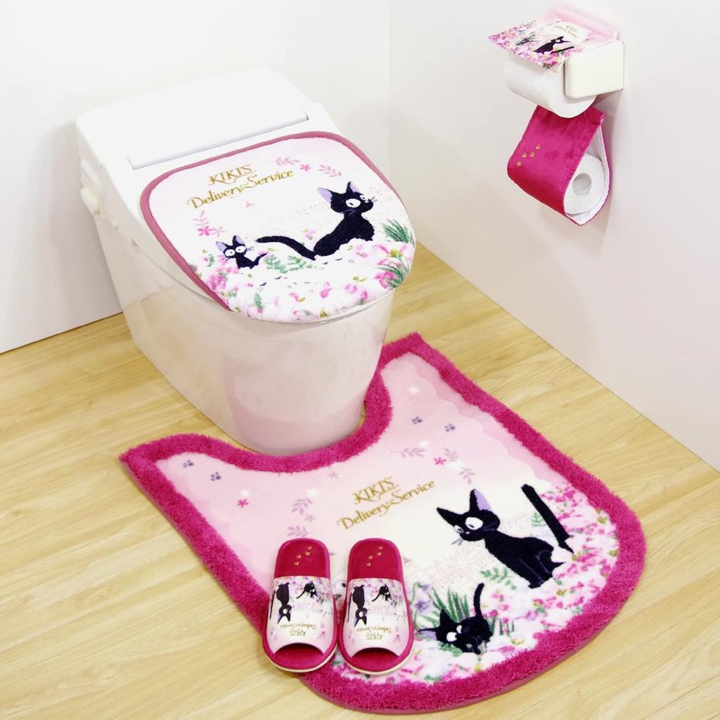Senko Delivery Service Twilight Jiji Toilet 78 X 60 Jiji Cat Made In Antibacterial and Odor Product Number 34760 Kiki's Mat, Long, Approx. Cm, Pink,