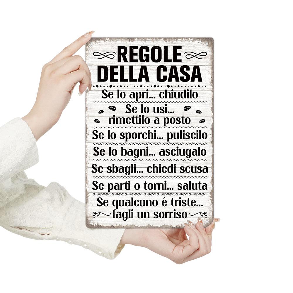 Putuo Decor 1pc Italian Vintage Metal Tin Sign Wall Art Decor for Home Farmhouse Living Room Shop Gift7.9x11.8Inches