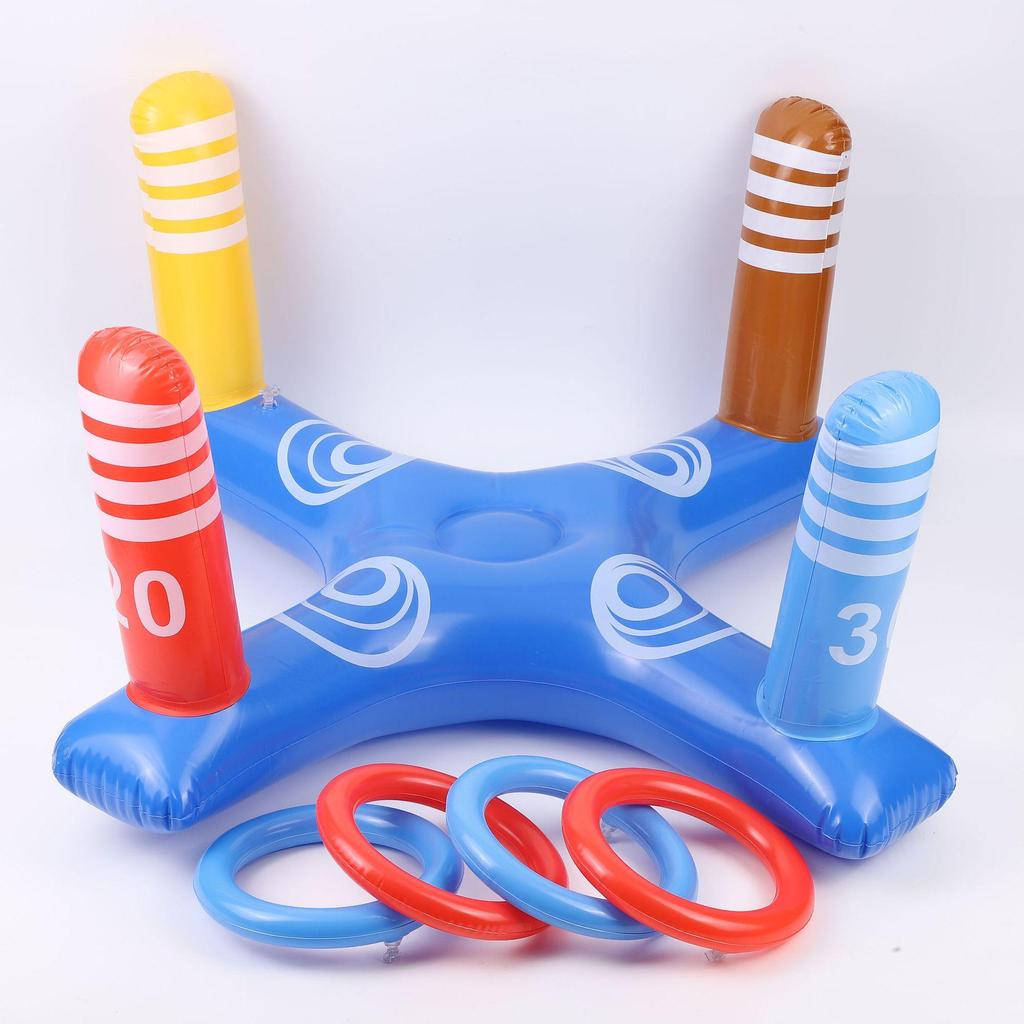 Aufblasbarer Wasserbasketballständer & Wurfring-Spielzeug für Eltern-Kind-Spiel