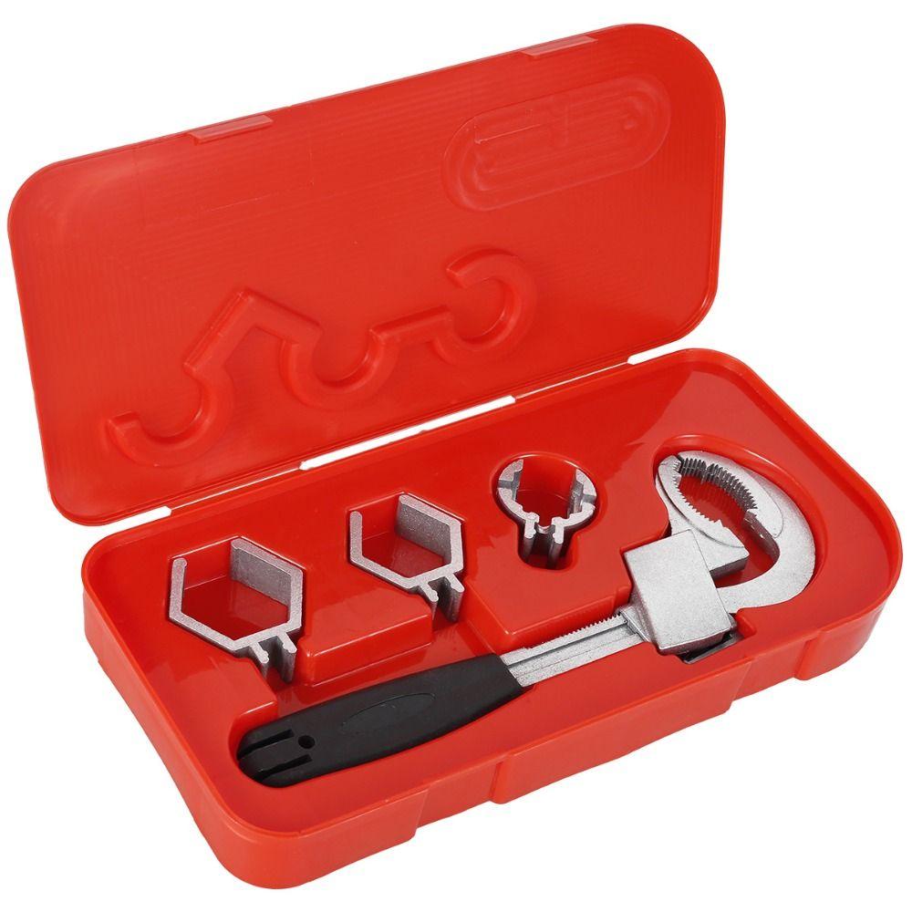 80mm Large Opening Universal Double-ended Wrench 4 in 1 Sink Plumbers Wrench  Repair Hand Tool