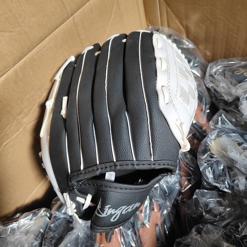 Baseballhandske i PU-läder Fångare Pitcher Träning Barn Tonåringar Vuxna Softballhandske Förtjockad Handflatsdesign