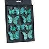 Colorful Butterfly Hanging Decorations for Christmas Trees with Glitter Details and Clip Attachment Plastic Material