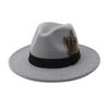 Gelbe Feder Fedoras Herren Fedora Hut Herren Panama Oberkappe Unisex Hut Militärfarbe Fedoras Hut mit breiter Krempe Kirchenhut Partyhut