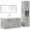 VidaXL Bathroom Furniture Set 4 Pcs Concrete Grey 3324900