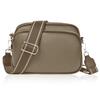 Sprezzano Women's Shoulder Bag, Crossbody Bag, Mini Bag, Mini Shoulder Bag, Crossbody Bag, Small Bag, Pochette, Cute, Small, Lightweight (Grey Beige)