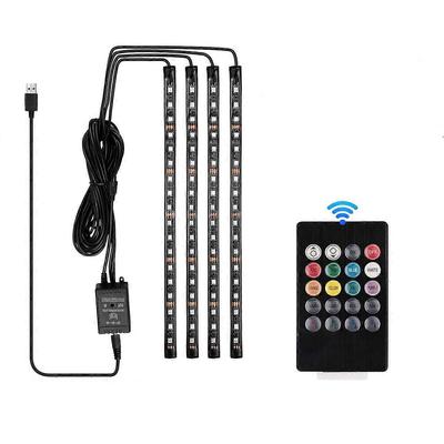 LED pásek do interiéru auta, 72 LED RGB atmosférické světlo
