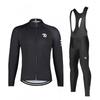 Mens Womens Cycling Jersey Set With Long Sleeve Top Pants Quick-Dry Stretch Fabric Ride