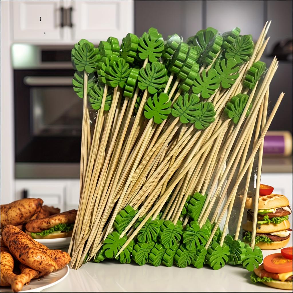100pcs Tropical Cocktail Picks Sticks, Cocktail Picks, Party Decoration Toothpicks, Fruit Appetizer Food Drinks Picks Sticks