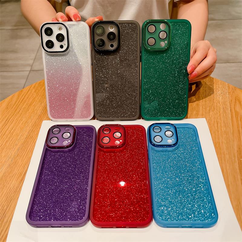 Luxo glitter silicone caso para huawei honor x8 x7 x9 x6 x5 x8a x7a x6s 50x8 6 4g 5g lente de vidro proteger capa traseira nova 9 se