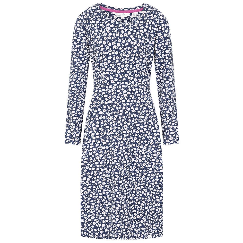 Lazy Jacks Womens/Ladies Buttercups Tie Back Long-Sleeved Midi Dress