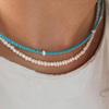 Bohemian Handmade Multilayer Colorful Beads Chain Necklaces Crystal Pendant Jewelry For Women Accessories N0371