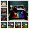 Personalized Dirty Rainbow Bed Three-piece Digital Printing Kit