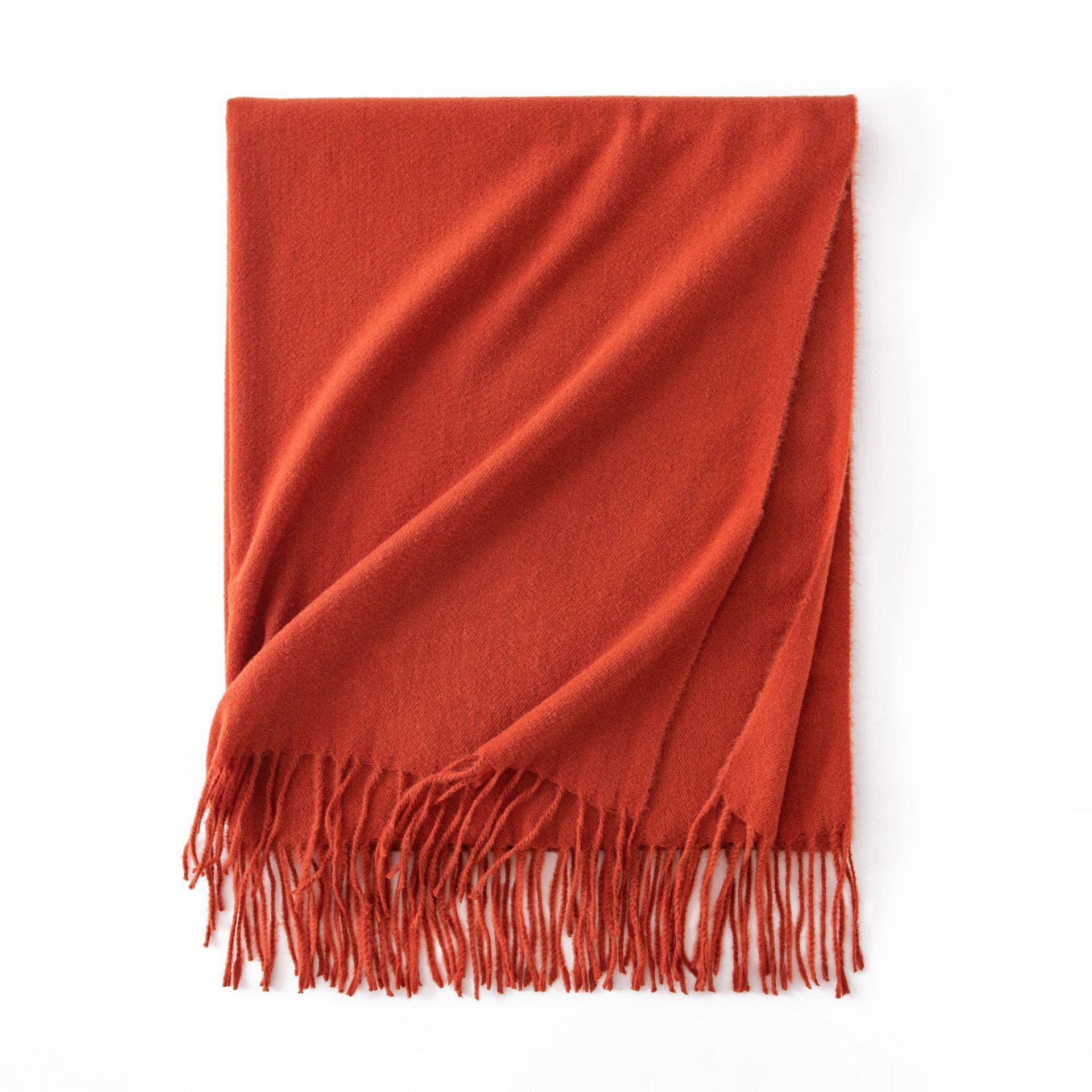 

Red Scarf, Autumn and Winter Atmosphere, Versatile for Women, Imitation Cashmere Scarf, Solid Color, Warm and Cozy, Neck Gaiter, Shoulder Shawl 78*190CM