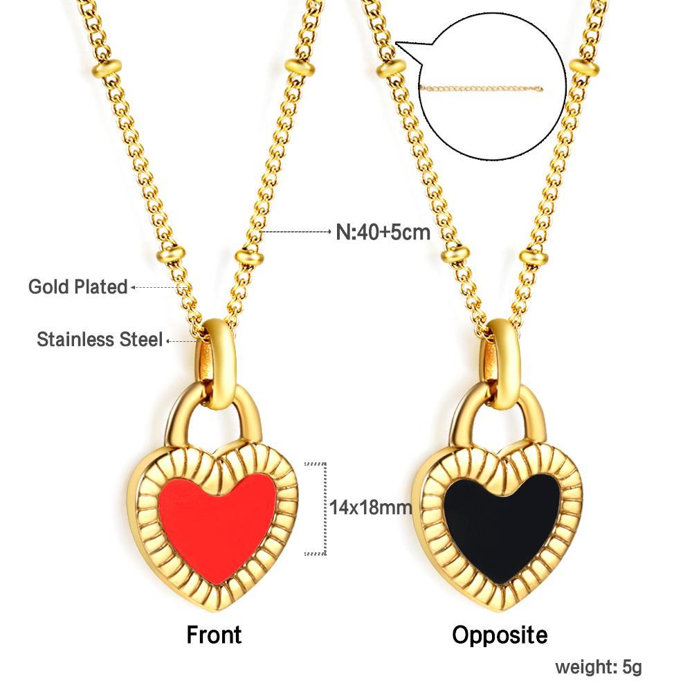 Dainty Shell Jewelry Gold Plated Necklace Women Custom Engraving Pendant Necklace Fashion 316L Stainless Steel Heart Necklaces