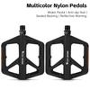 Bicycle Pedal Ultralight Nylon Bike Flat Pedal Widen Flatform Road Mountain Bike Pedals Non-slip MTB Pedals Mtb Accessories