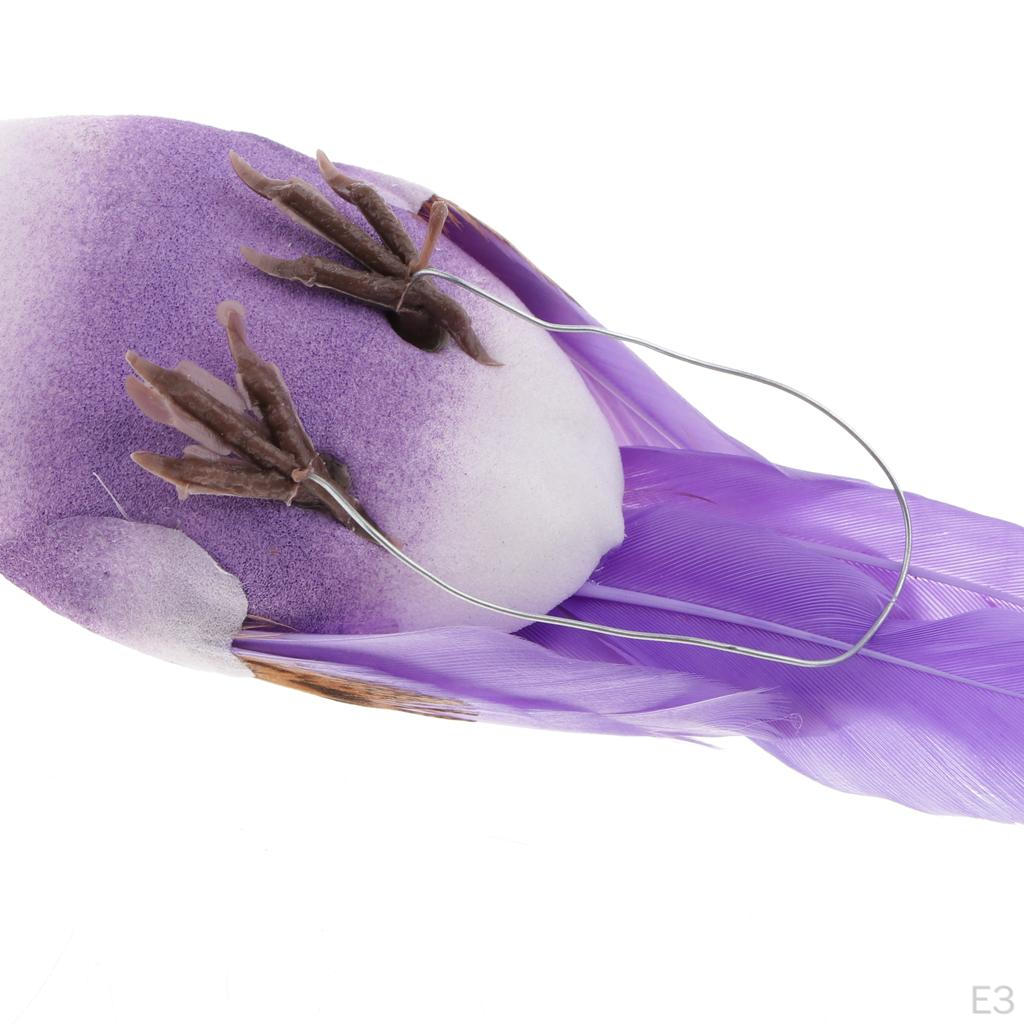 12 Pack Artificial Simulation Foam Feather Type Bird, Mini Parrot Ornaments DIY Craft for Wedding