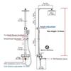 Bathroom High Pressure Rain Shower System 12" Large Shower Head Rainfall Mixer Stainless Steel Shower Set