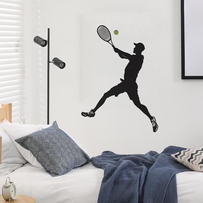 Silueta Negra Creativa Atleta Dormitorio Sala de Estar Hogar Fondo Embellecimiento Decoración Pegatinas de Pared